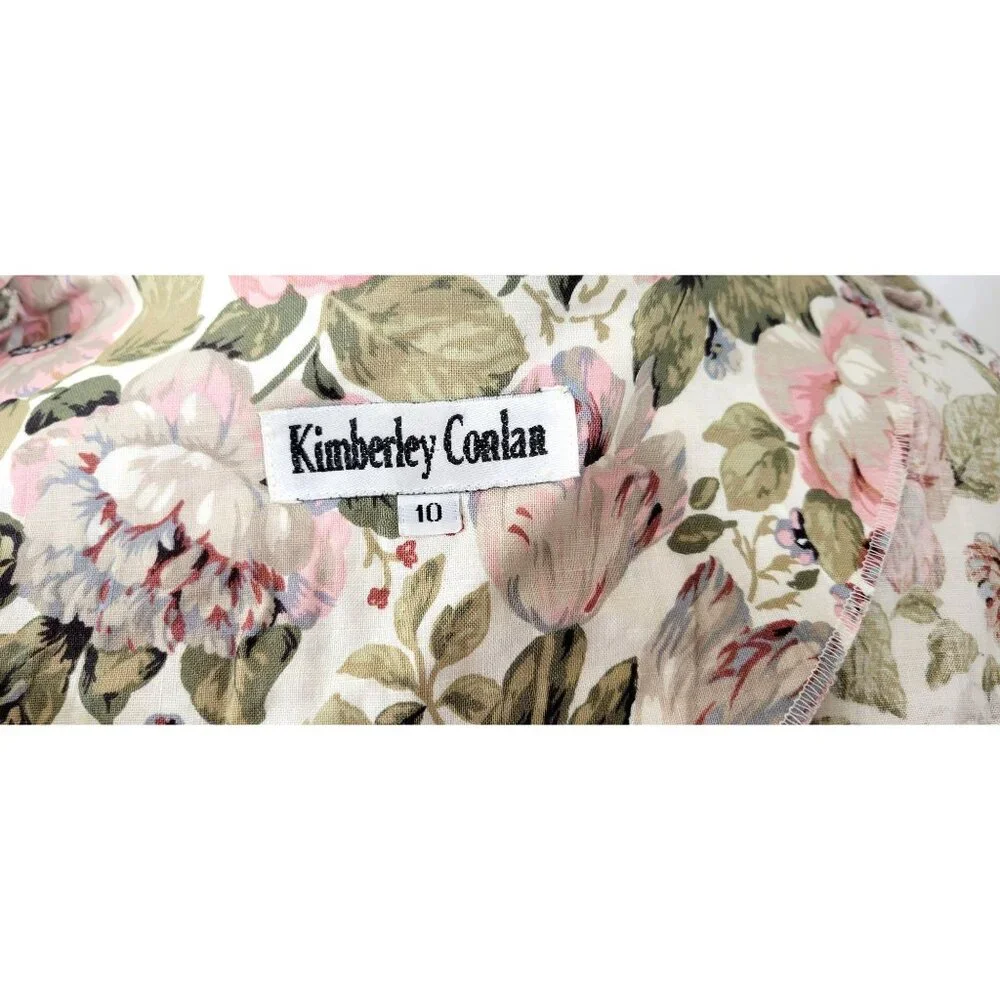Vintage Garden Party Cottagecore Romantic Floral Dress - Picture 8 of 8